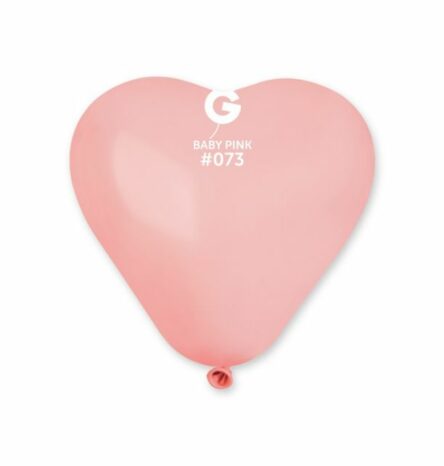 Baby Pink 6" Gemar Heart Shape Balloons (100)