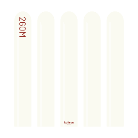 KALISAN Retro White 260 Modelling Balloons (100)