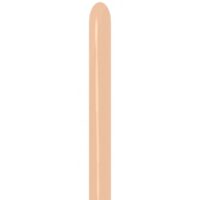 Sempertex 260 Pastel Malibu (Blush) Modelling Balloons (50) Nozzle-Up