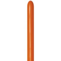 Sempertex 260 Orange Sunset Modelling Balloons (50) Nozzle-Up