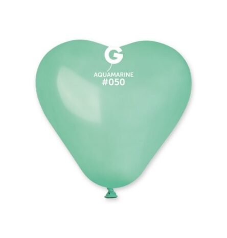 Gemar Aquamarine 6" Heart Shape Balloons (100)