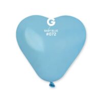 Gemar Baby Blue 6" Heart Shape Balloons (100)