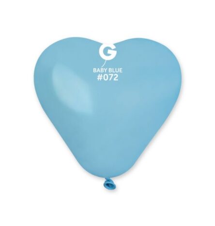 Gemar Baby Blue 6" Heart Shape Balloons (100)