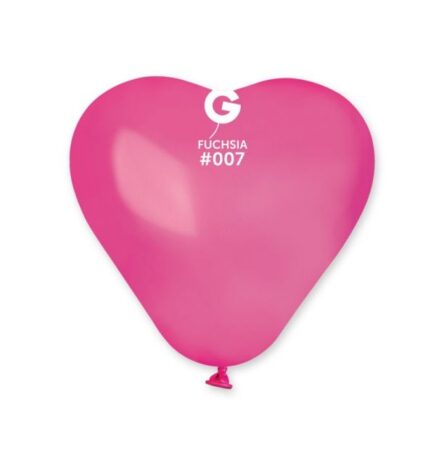 Gemar Fuchsia 6" Heart Shape Balloons (100)
