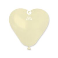Gemar Ivory 6" Heart Shape Balloons (100)