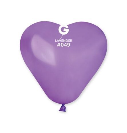 Gemar Lavender 6" Heart Shape Balloons (100)
