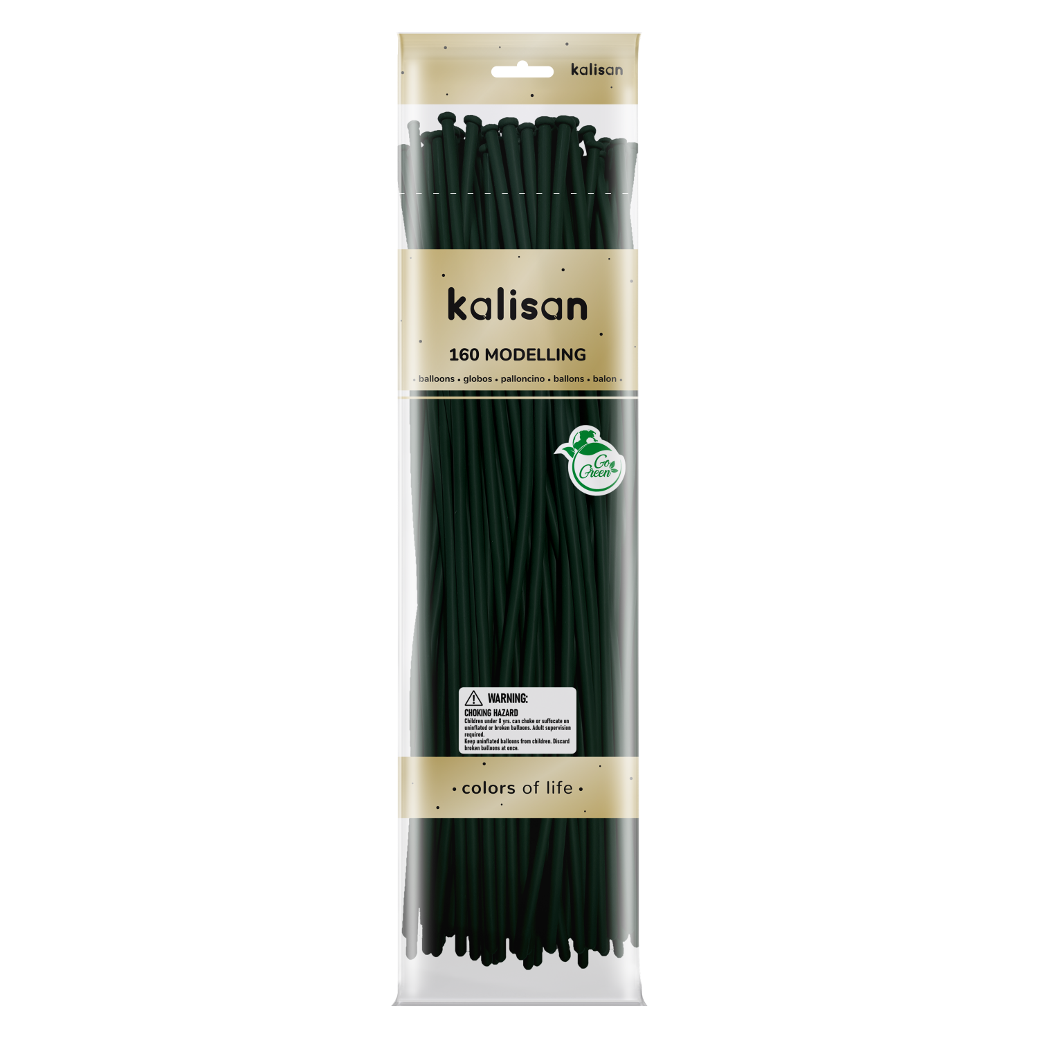 Kalisan Dark Green 160 Nozzle Up Modelling Balloons