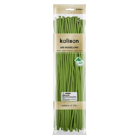 Kalisan Lime Green 160 Nozzle Up Modelling Balloons