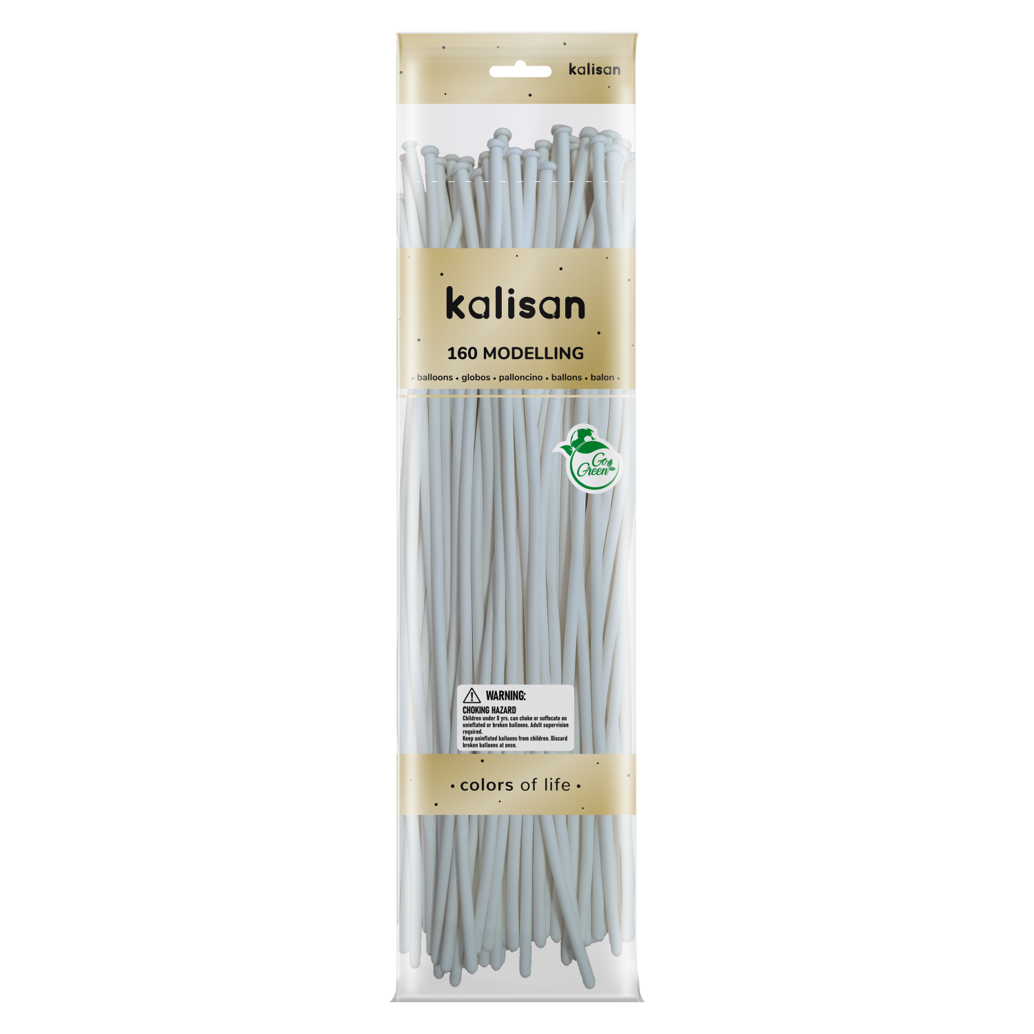 Kalisan White 160 Nozzle Up Modelling Balloons