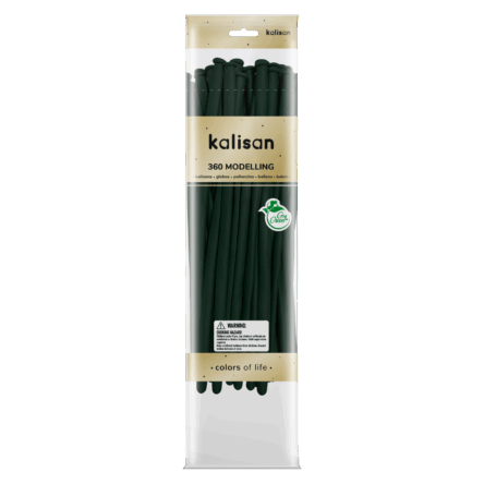 Kalisan Dark Green 360 Nozzle Up Modelling Balloons