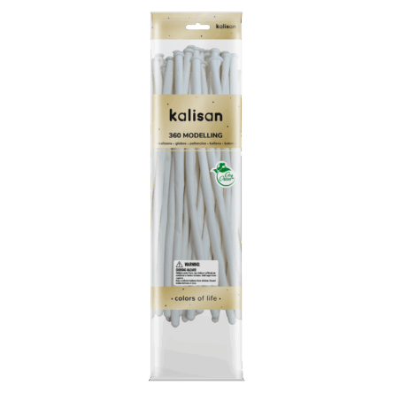 Kalisan White 360 Nozzle Up Modelling Balloons