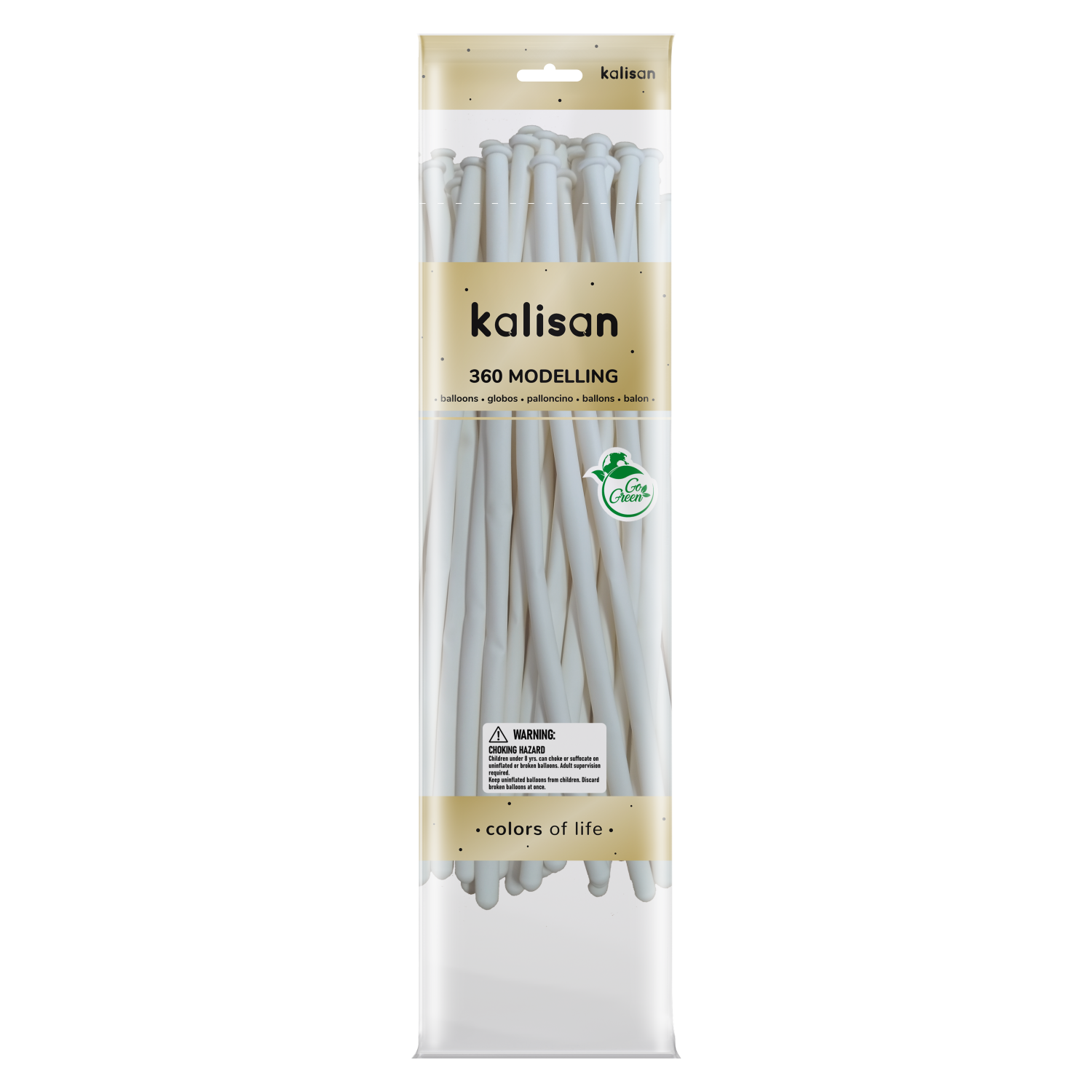 Kalisan White 360 Nozzle Up Modelling Balloons